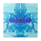 BLAUE RAUCHEN - Fraktal Art - Fliese (Vorderseite)