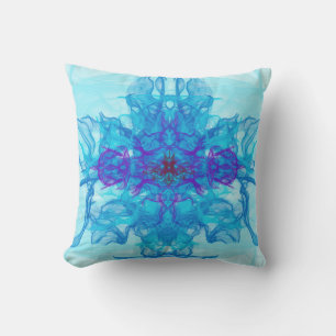 BLAUE RAUCHEN - Fraktal Art - Kissen