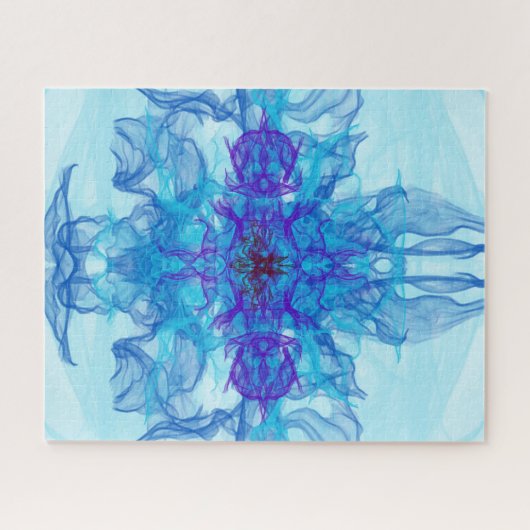 BLAUE RAUCHEN - Fraktal Art - Puzzle (Horizontal)
