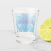 BLAUE RAUCHEN - Fraktal Art - Schnapsglas (Rückseite)