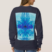 BLAUE RAUCHEN - Fraktal Art - Sweatshirt (Rückseite)