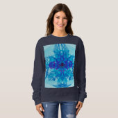 BLAUE RAUCHEN - Fraktal Art - Sweatshirt (Vorne ganz)