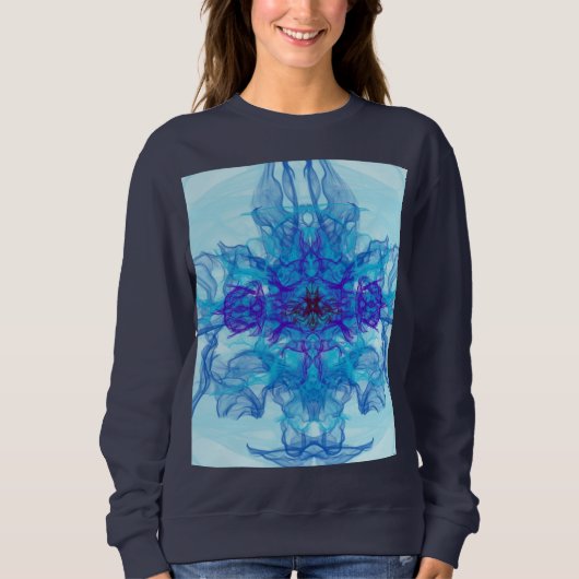 BLAUE RAUCHEN - Fraktal Art - Sweatshirt (Vorderseite)