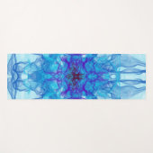 BLAUE RAUCHEN - Fraktal Art - Yogamatte (Vorderseite (Horizontal))