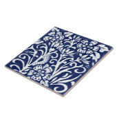 Blaue Raupe der Blume Floral Delft Fliese (Seite)