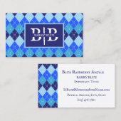 Blaue Raute Einzigartiges Branding Visitenkarte (Vorne/Hinten)