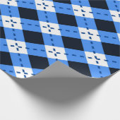 Blaue Raute Geschenkpapier (Ecke)