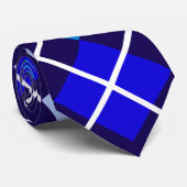 Blaue Raute Krawatte (Gerollt)