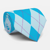 Blaue Raute Krawatte (Gerollt)