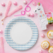 Blaue Raute Pappteller (Party)