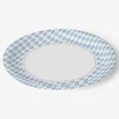 Blaue Raute Pappteller (Schrägansicht)