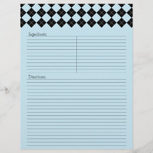 Blaue Raute Rezept Letterhead (Vorderseite)