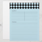 Blaue Raute Rezept Letterhead (Vorne/Hinten)