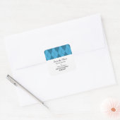 Blaue Raute Save the Date Stickers (Umschlag)