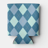 Blaue Raute Vintages Muster Dosenkühler (Vorderseite)