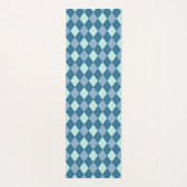 Blaue Raute Vintages Muster Yogamatte (Rückseite)