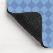 Blaue Rauten-Karomuster Mousepad (Ecke)