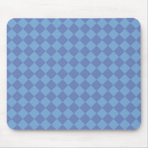Blaue Rauten-Karomuster Mousepad