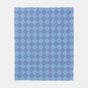 Blaue Rauten-Muster Fleecedecke