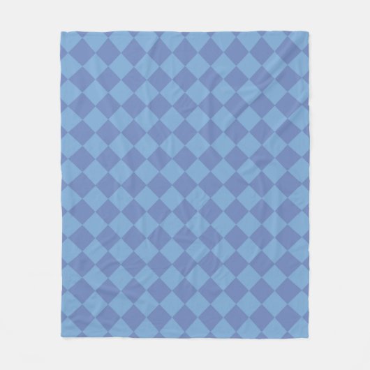 Blaue Rauten-Muster Fleecedecke (Vorderseite)