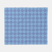 Blaue Rauten-Muster Fleecedecke (Vorderseite (Horizontal))