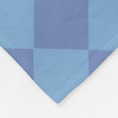 Blaue Rauten-Muster Fleecedecke (Ecke)