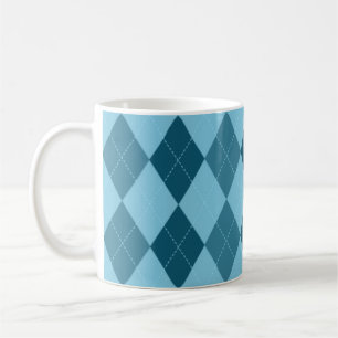 Blaue Rauten-Tasse Kaffeetasse
