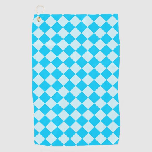 Blaue Rautenmuster-Prüfer Golfhandtuch (Vorderseite)
