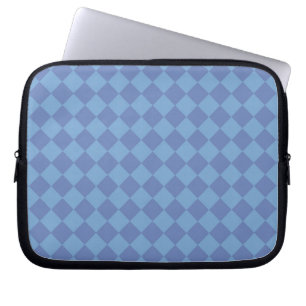 Blaue Rautenmuster-Prüfer Laptopschutzhülle