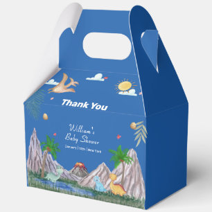 Blaue Rawr-Vulkan-Berg-Dinosaurier-Baby-Party Geschenkschachtel
