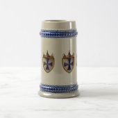 Blaue Rayel-Crest-Stein-Tasse Bierglas (Mittel)