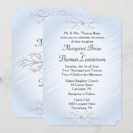 Blaue Reben Einladungen für Hochzeiten 5" x 7"