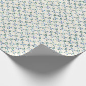 Blaue Reben Freude Geschenkpapier (Ecke)