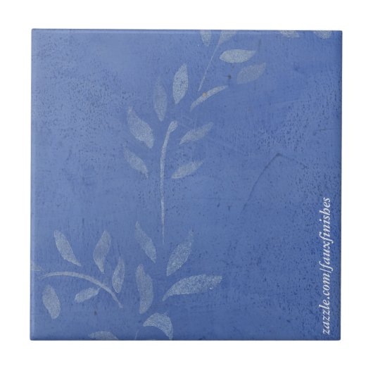 Blaue Reben-Keramikfliesen Fliese (Vorderseite)
