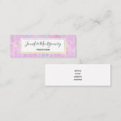 Blaue Rechteck-Formen auf rosa Hintergrund Mini Visitenkarte (Vorne/Hinten)