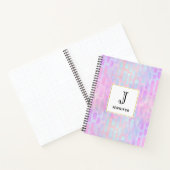 Blaue Rechteck-Formen auf rosa Hintergrund Notizblock (Innenseite)