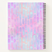 Blaue Rechteck-Formen auf rosa Hintergrund Notizblock (Rückseite)