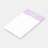 Blaue Rechteck-Formen auf rosa Hintergrund Post-it Klebezettel (angewinkelt)