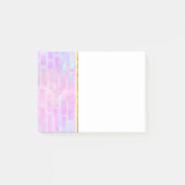 Blaue Rechteck-Formen auf rosa Hintergrund Post-it Klebezettel (Vorderseite)