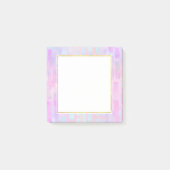 Blaue Rechteck-Formen auf rosa Hintergrund Post-it Klebezettel (Vorderseite)