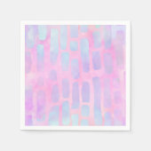 Blaue Rechteck-Formen auf rosa Hintergrund Serviette (Vorderseite)