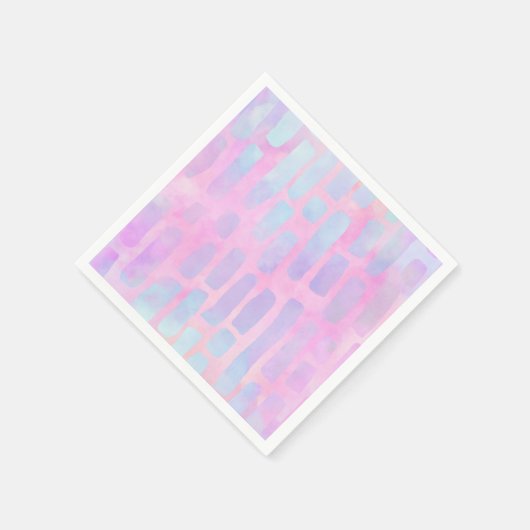 Blaue Rechteck-Formen auf rosa Hintergrund Serviette (Ecke)