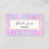 Blaue Rechteck-Formen auf rosa Hintergrund Visitenkarte (Vorderseite)