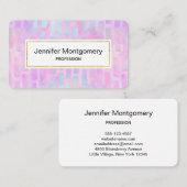 Blaue Rechteck-Formen auf rosa Hintergrund Visitenkarte (Vorne/Hinten)