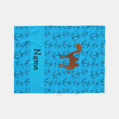 Blaue Referenzzeichen für personalisierte Kamele Fleecedecke (Vorderseite (Horizontal))