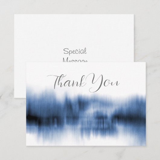 Blaue Reflektion Dankeskarte (Vorne/Hinten)