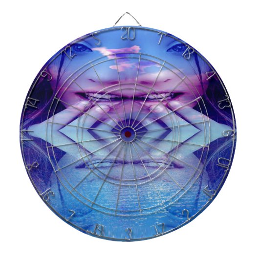 Blaue Reflektion Dartscheibe (vorne)