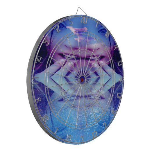 Blaue Reflektion Dartscheibe (Vorderseite Links)