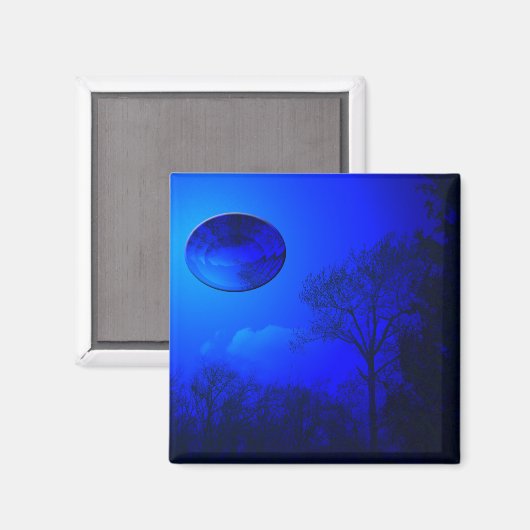 Blaue Reflektion Magnet (Vorderseite/Rückseite)