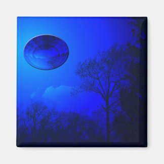 Blaue Reflektion Magnet